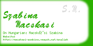 szabina macskasi business card